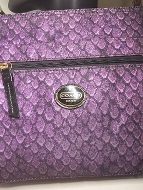 Coach Purple Signature Crossbody Bag